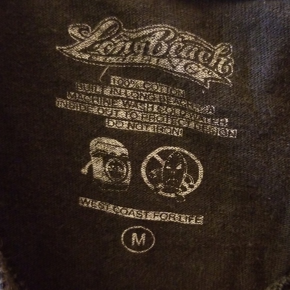 Long Beach Clothing Biker Graphic Tee Black Sz M - Picture 4 of 4